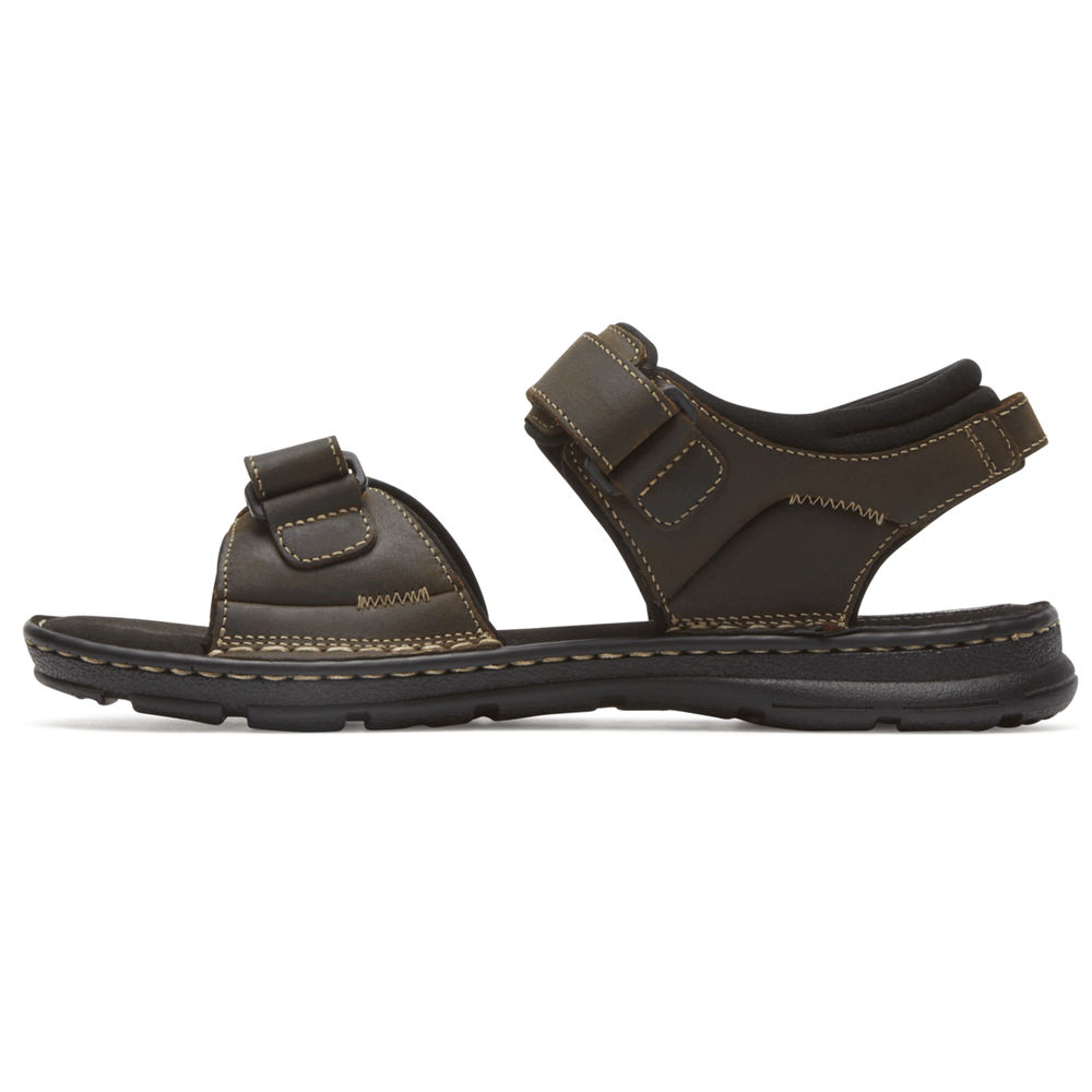 Rockport Mens Sandals Brown - Darwyn Quarter Strap - UK 376-WVRJSD